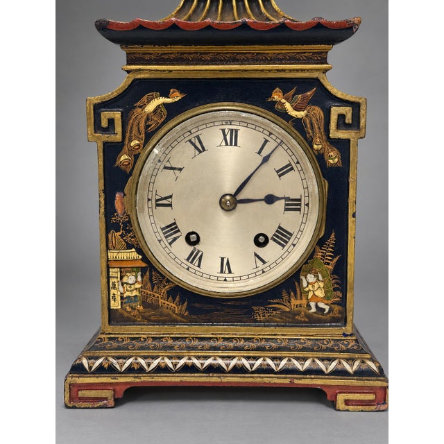 Edwardian Coventry Astral Chinoiserie Pagoda Mantel Clock, England, Circa 1930 For Sale - Image 10 of 11