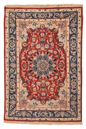 1970s Isfahan Persian Hand Made Rug-4′ × 6′