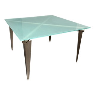 Glass Dining Table from Cappellini, Italy, 1980s For Sale