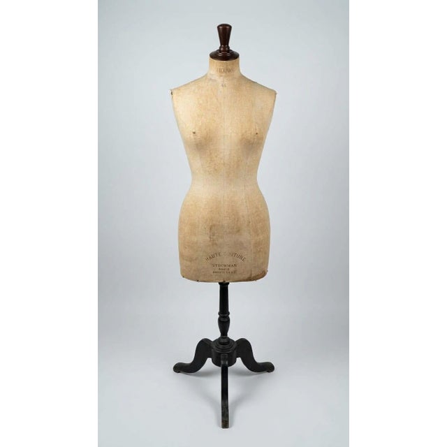 Vintage Haute Couture Tailor's Dummy with Cabaret Base from Stockman Paris, 1930s, in Very Good conditions. Designed 1920...