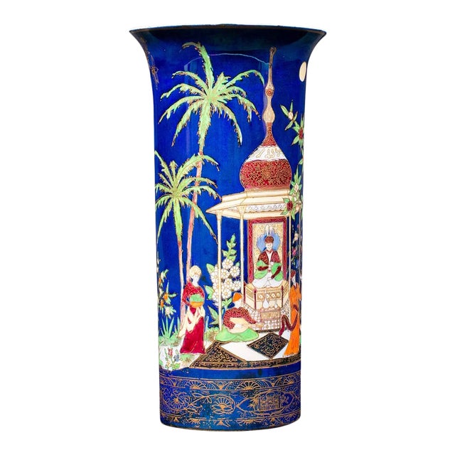 1920s Antique English Ceramic Decorative Vase For Sale