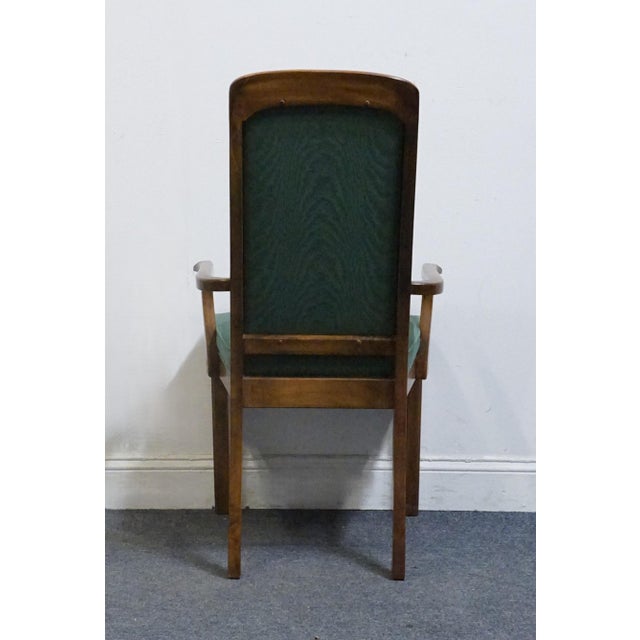 Burlington House Solid Birch Mid Century Transitional Upholstered Dining Arm Chair For Sale In Kansas City - Image 6 of 10