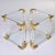 Pair Mid Century Triangular Brass Lucite and Glass Side Tables For Sale - Image 13 of 13