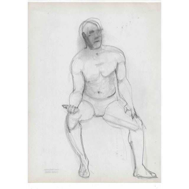 MCM seated male by Paul McCarron (1933-2018) later known as a prominent New York art dealer. This work is from the late...