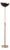 Minimalist Luna Torchiere Floor Lamp 70" H - Mid-Century Modern, Matte Black/Gold Shade, Weathered Brass, Dimmable, Bulb Included For Sale