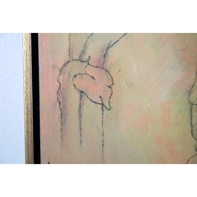 Textile Julio daCunha Signed Modern Abstract Figurative Oil Painting on Canvas 2010 For Sale - Image 7 of 10