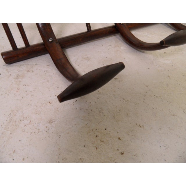 Antique Hanging Coat Rack from Thonet, 1920s For Sale - Image 3 of 10