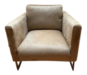 Milo Baughman for Thayer Coggin T-Back Lounge Chair Newly Reupholstered in Cowhide