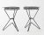 Mid-Century Modern Modern Atomic Three Hairpin Leg Tables After Tony Paul Fredrick Weinberg Iron Wire Mesh Tripod - a Pair For Sale - Image 3 of 11