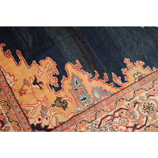 Textile Zabihi Collection Antique Square Ziegler Mahal Square Rug For Sale - Image 7 of 12