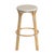 Spritely Home Accent Furniture Tobias 30 in. Seat Height Round Rattan Backless Bar Stool, White/Tan Dot / Natural Rattan Frame For Sale - Image 4 of 8