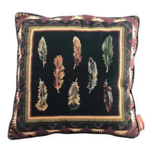1980s Bob Timberlake Pillow Feather Motif