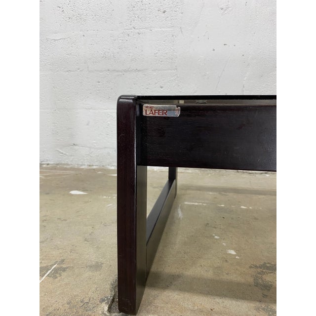Wood Percival Lafer Rosewood and Smoked Glass Coffee or Side Table, 1970s For Sale - Image 7 of 11