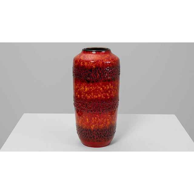 Mid 20th Century 20th Century German 'W. Germany' Ceramic Vase For Sale - Image 5 of 18