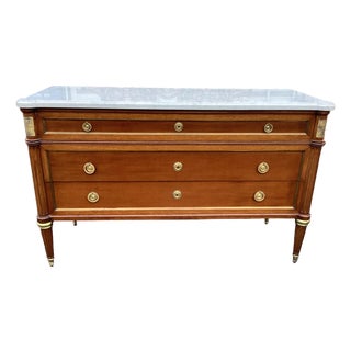 French Louis XVI-Style Commode W/ Marble Top For Sale