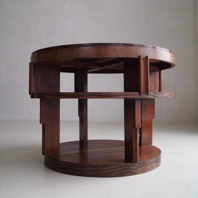 1920s Dutch Amsterdam School Art Deco Table with Macassar Top, 1920s For Sale - Image 5 of 18