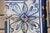 18th Century Portuguese Set of Four Tiles Blue & White Floral Geometric Panel Antique Hand Painted For Sale - Image 9 of 10