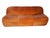 Vintage 3-Seater Sofa and Armchair in Orange Velvet, 1970s, Set of 2 For Sale - Image 6 of 11
