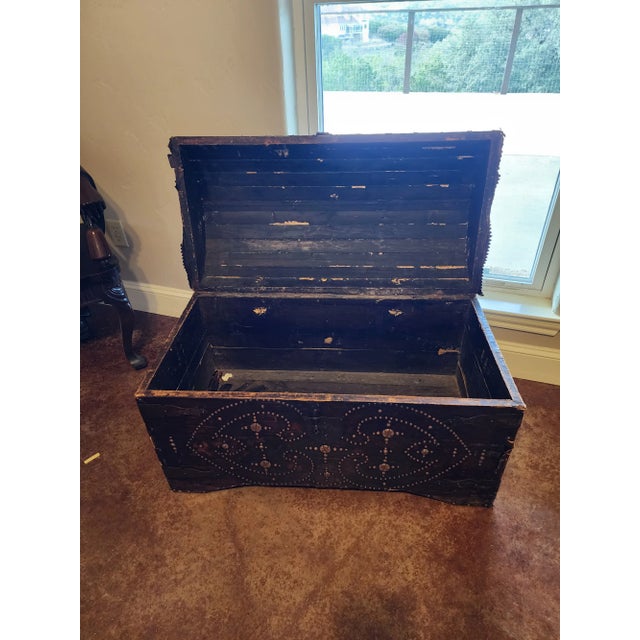 Antique Domed Trunk For Sale In San Antonio - Image 6 of 9