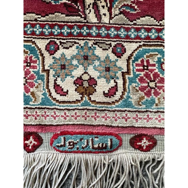 Vintage Turkish Silk Istanbul Rug, 2000s For Sale - Image 16 of 18