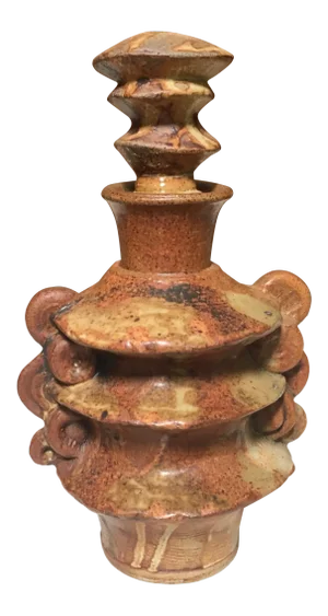 Stoneware Stacked Bottle by Bernard Rooke