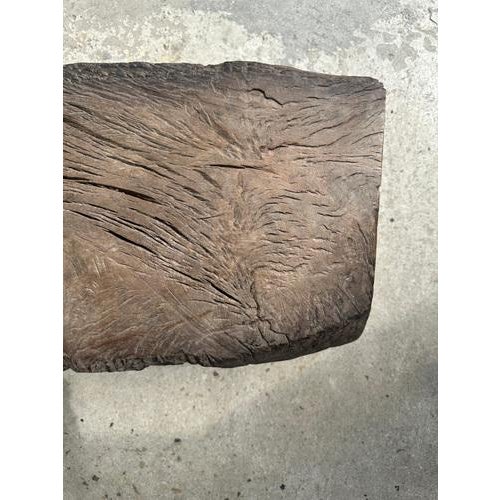Small Stool in Organic Teak For Sale - Image 9 of 18