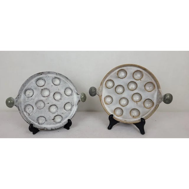 1980s Stoneware Snail Plates / Dishes, 1980s, Set of 8 For Sale - Image 5 of 11