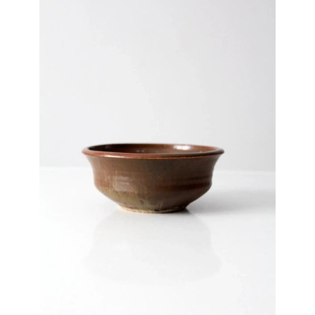 Mid-Century Modern Vintage Studio Pottery Bowl For Sale - Image 3 of 9