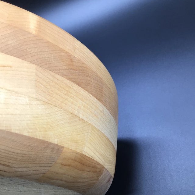 Cherry Wood Bowl Hand Made in Idaho For Sale - Image 10 of 12