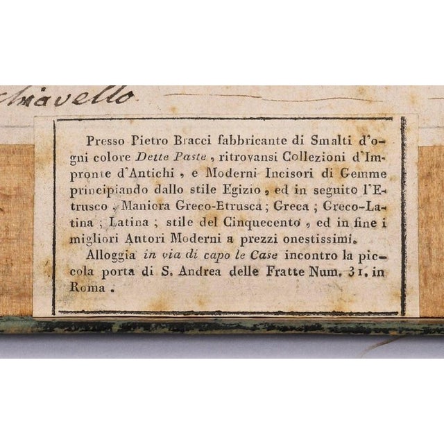 Antique 18th Century Grand Tour Plaster Intaglios in Leather & Marble from Pietro Bracci For Sale - Image 5 of 10