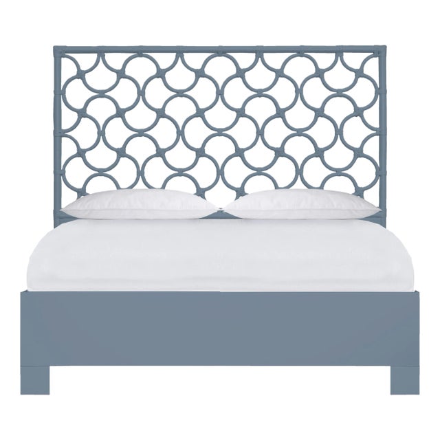Mar Platform Bed Queen, Regatta Blue For Sale