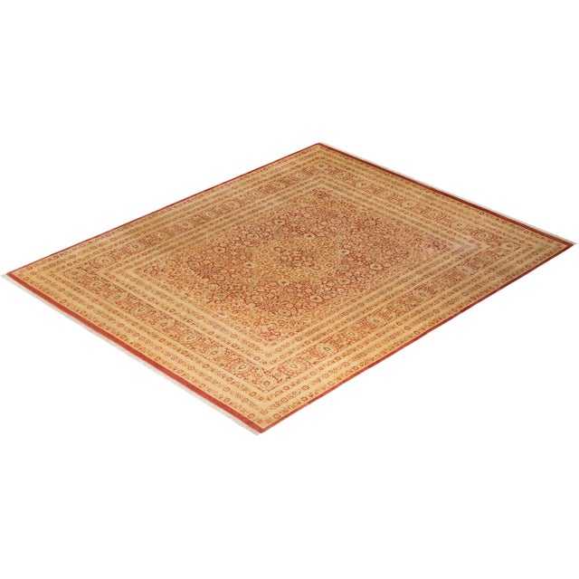 Orange Mogul, One-of-a-Kind Hand-Knotted Area Rug - Orange, 8' 4" x 10' 1" For Sale - Image 8 of 8