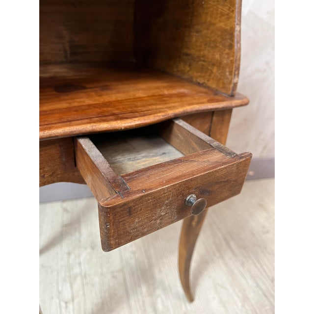 Small Louis XV Wooden Bedside Table, 1950s For Sale - Image 11 of 13