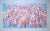 Blooming sakura 9 . Japanese tree. Acrylic paints in soft pink, baby blue, baby purple, lilac, white creamy pink...