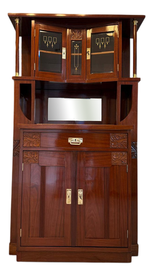 Vintage Art Nouveau Bookcase, 1920s