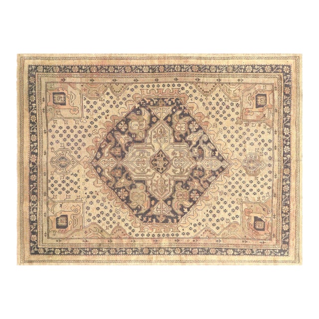 1940s Turkish Oushak Rug For Sale