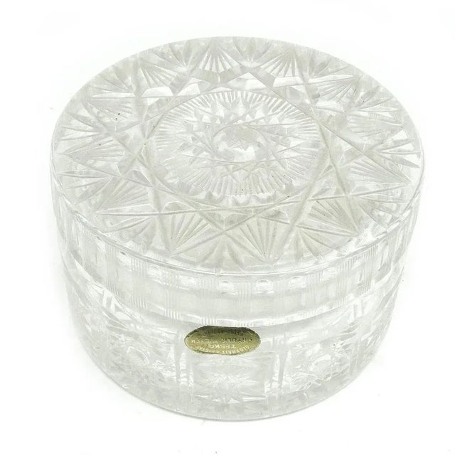 Glass Czechoslovakian Crystal Candyer, 1970s For Sale - Image 7 of 8