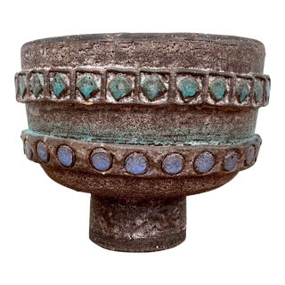 Mid 20th Century Aldo Londi Bitossi Footed Bowl For Sale