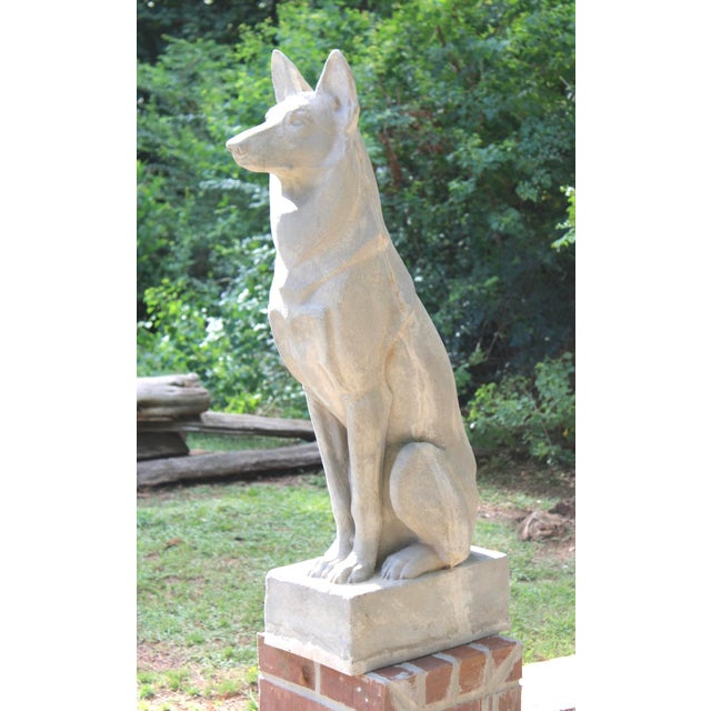 Neoclassical Large Pair of Pharaoh/Ibizan Hound Garden Statues by Pennoyer Newman For Sale - Image 3 of 16