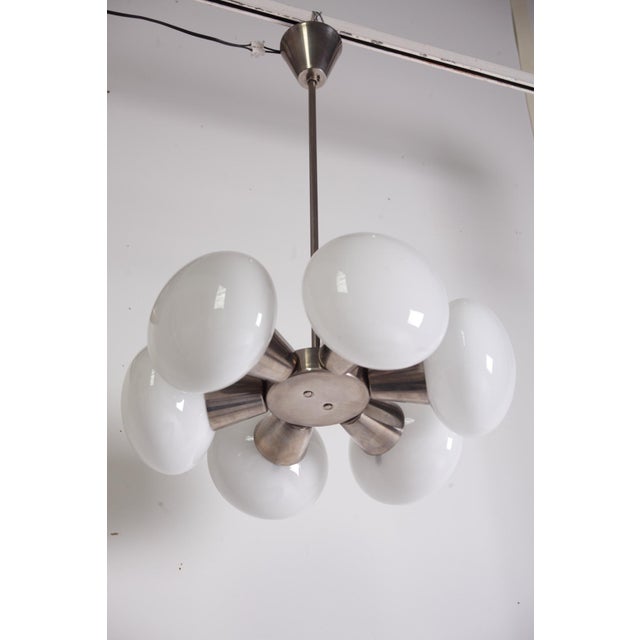 Metal Mid-Century Sputnik Pendant Light by Jaroslav Bejvl for Kamenicky Senov, Czechoslovakia, 1970s For Sale - Image 7 of 18