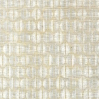 Sample - Schumacher X David Oliver Ovington Sisal Wallpaper in Fog For Sale
