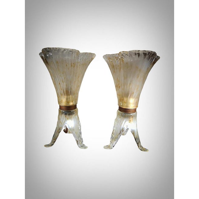 Murano Glass Table Lamps, 1970s, Set of 2 For Sale - Image 6 of 18