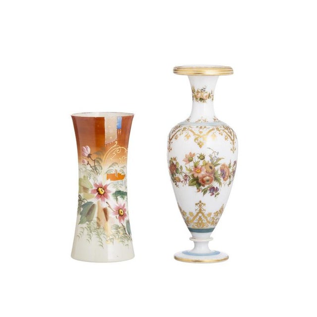 Crystal and Opaline Glass Jugs, 19th Century, Set of 2 For Sale - Image 6 of 6