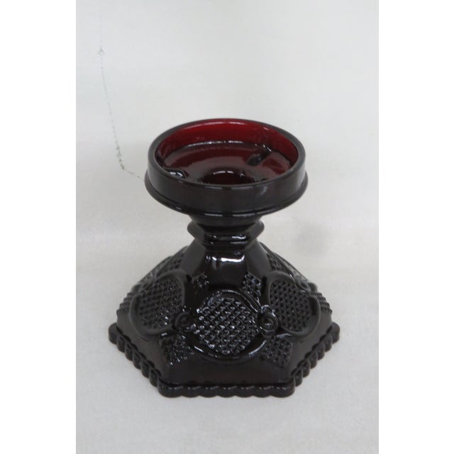 Avon Cape Cod Collection Ruby Red Candle Holder 4201b For Sale - Image 12 of 12