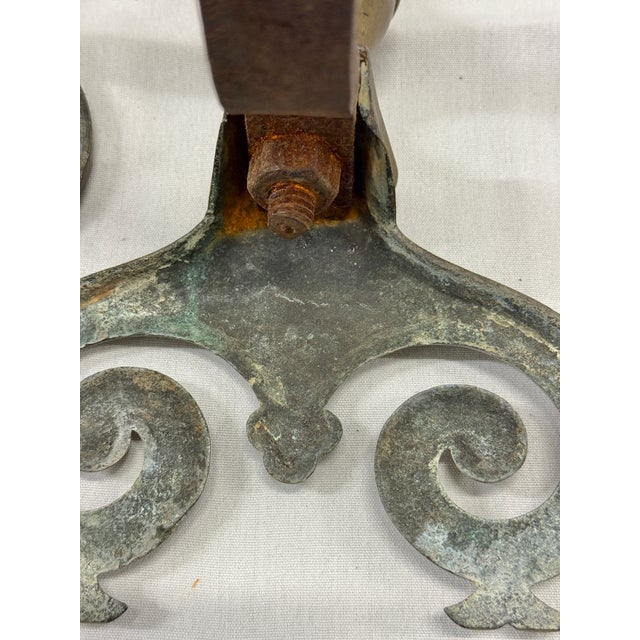 Antique 17th Century Brass Fireplace Andirons - Pair For Sale In New York - Image 6 of 6