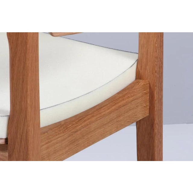 Cream Model Razorblade Oak Dining Chair by Henning Kjærnulf, Denmark, 2023 For Sale - Image 8 of 10