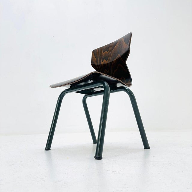 Wood Industrial Children's School Chair in Plywood by Galvanitas & Eromes, 1960s For Sale - Image 7 of 11