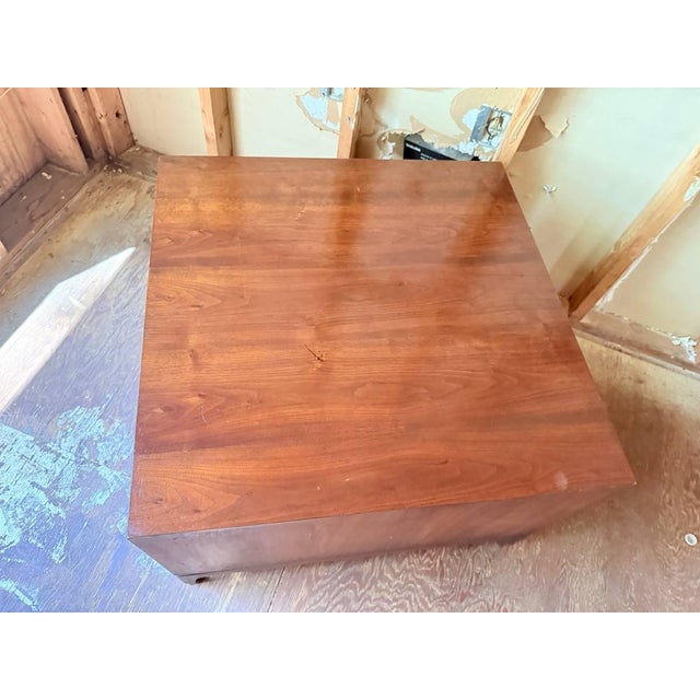 Brown Mid Century Modern Walnut Nightstand Bed Side Cabinet For Sale - Image 8 of 17