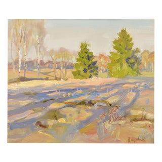 Valery Bayda, Evening Sun, 2026, Oil on Canvas & Cardboard For Sale