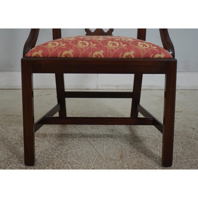 2000 - 2009 Set of 10 Henkel Harris Model 115 Mahogany Dining Room Chairs For Sale - Image 5 of 12